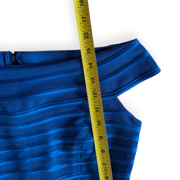 Cobalt Blue Off-The-Shoulder Top ~ JS Signature US 8 - Picture 5 of 6